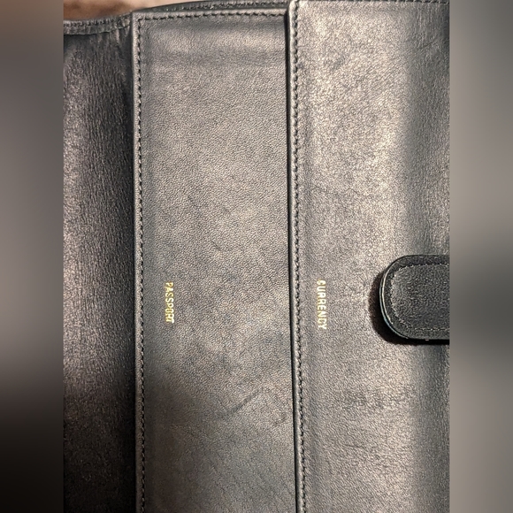 Royce NYC navy leather passport wallet.  New in box. buttery smooth leather! - Picture 2 of 7